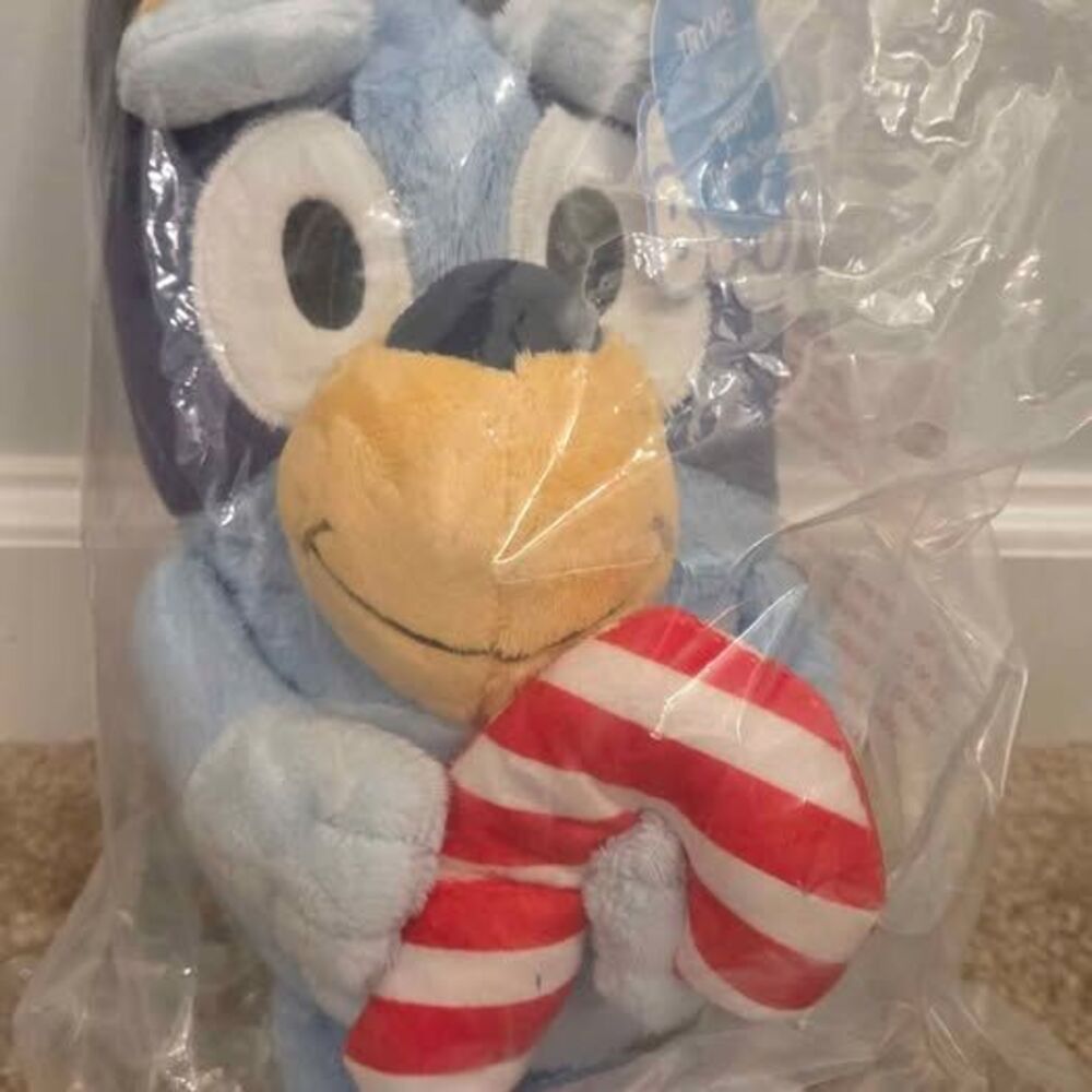 Bluey with Candy Cane 9” Holiday Mini Animated Plush